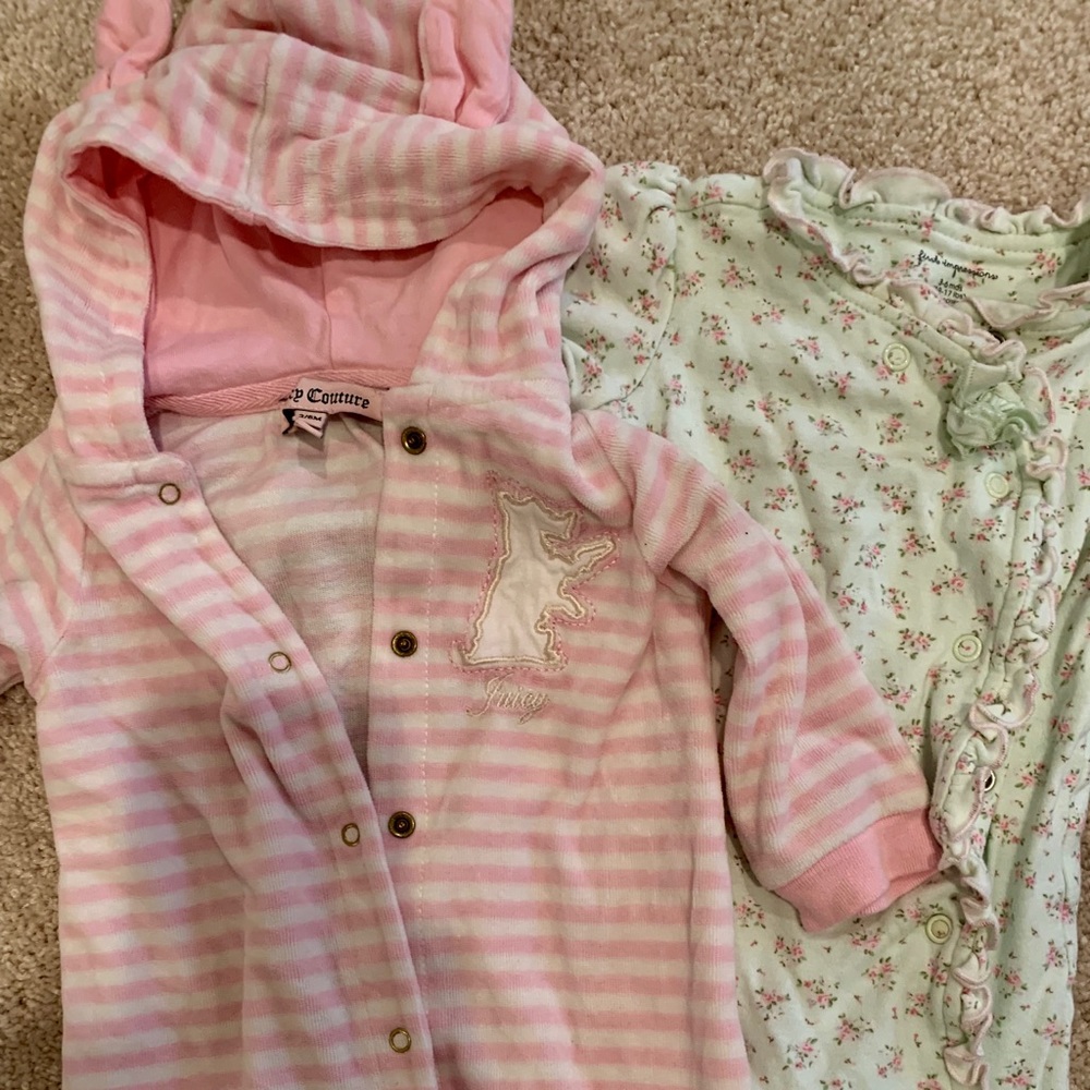Two baby girl onesies